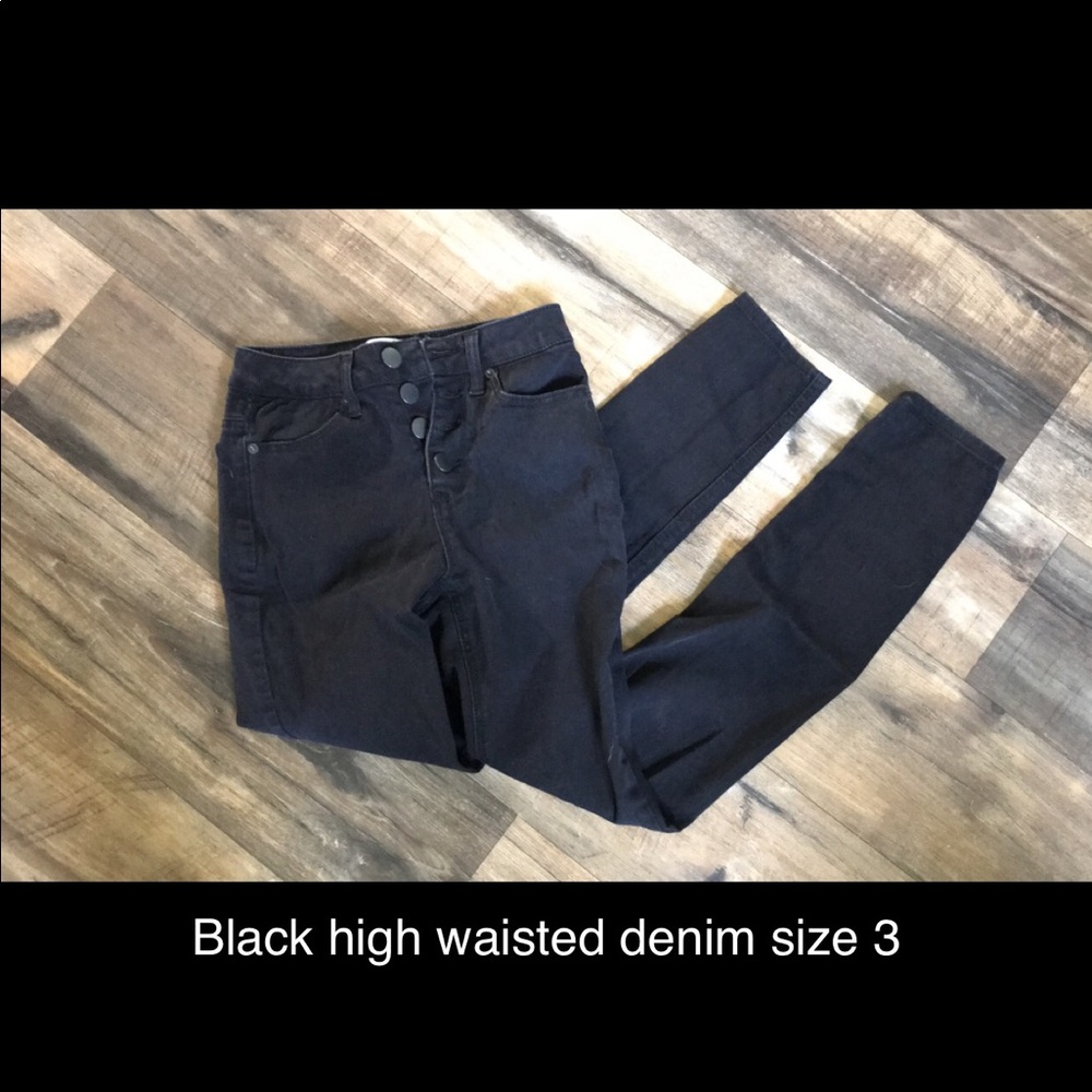 Black no bound high waisted jeans